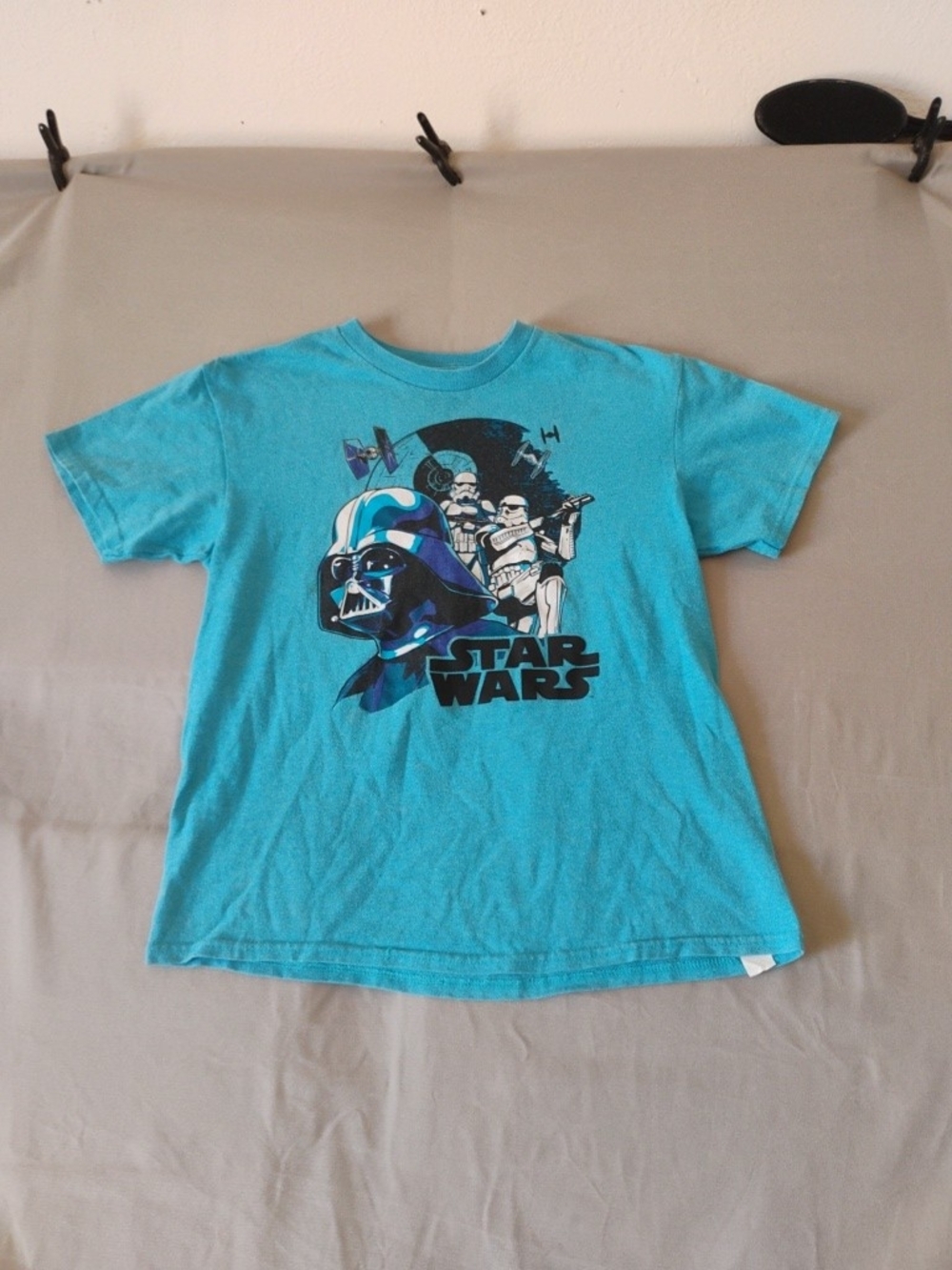 Star Wars Boys' Teal Graphic Tee with Darth Vader